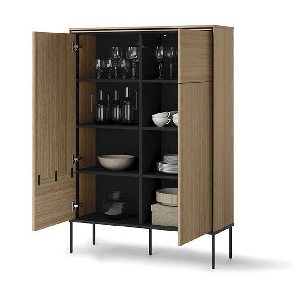 Комод высокий 2-дв Висо дуб 98x34x142 см
